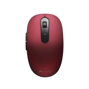 Мышь беспроводная Canyon MW-9, 1600dpi, оптическая светодиодная, Wireless, Bluetooth / USB, красный (CNS-CMSW09R)