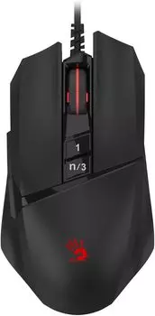 Мышь проводная A4Tech Bloody W65 Max Mini, 12000dpi, оптическая светодиодная, USB, черный (W65 MAX MINI STONE BLACK)