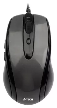 Мышь проводная A4Tech N-708X Black USB, 1600dpi, оптическая светодиодная, USB