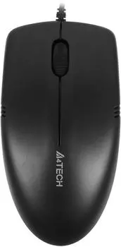 Мышь проводная A4Tech OP-530NUS, 1200dpi, оптическая светодиодная, USB, черный (OP-530NUS)