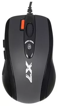 Мышь проводная A4Tech X-7120, 2000dpi, оптическая светодиодная, USB, черный (X-710BK+X7-200MP)