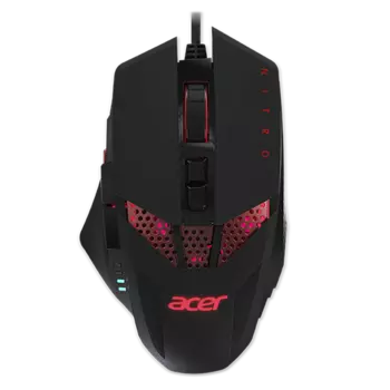 Мышь проводная ACER Nitro NMW810 RGB, 4000dpi, оптическая светодиодная, USB, черный/красный (NP.MCE11.00G)