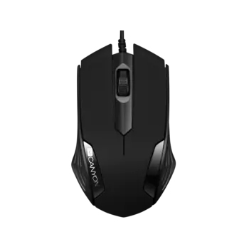 Мышь проводная Canyon CNE-CMS02B, 1000dpi, оптическая светодиодная, USB, черный