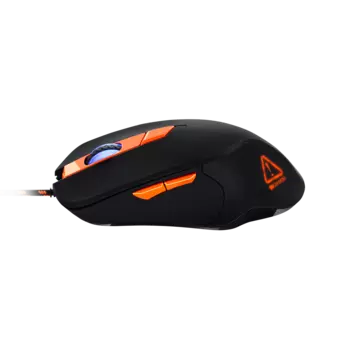 Мышь проводная Canyon Eclector GM-3, 3200dpi, оптическая светодиодная, USB, черный/оранжевый (CND-SGM03RGB)