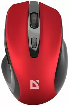 Мышь беспроводная Defender Prime MB-053, 1600dpi, оптическая светодиодная, USB, красный (52052)