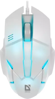 Мышь проводная Defender Host MB-982, 1000dpi, оптическая светодиодная, USB, белый (52983)