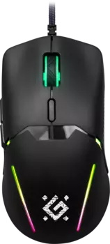 Мышь проводная Defender Longshot GM-533 , 3600dpi, оптическая светодиодная, USB, черный (52533)