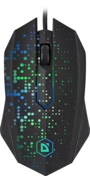 Мышь проводная Defender MB-754, 1000dpi, оптическая светодиодная, USB, черный (52754)