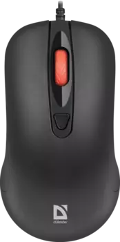 Мышь проводная Defender Omega MB-522, 1600dpi, оптическая светодиодная, USB, черный (52522)