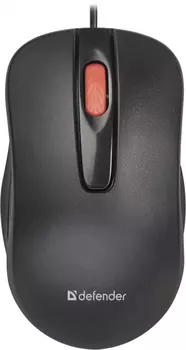 Мышь проводная Defender Point MM-756, 1000dpi, оптическая светодиодная, USB, черный (52756)
