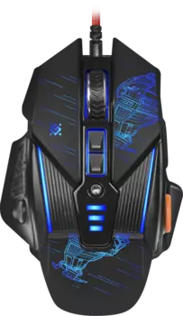 Мышь проводная Defender sTarx GM-390L, 3200dpi, оптическая светодиодная, USB, черный (52390)
