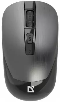 Мышь беспроводная Defender Wave MM-995, 1600dpi, оптическая светодиодная, USB, серый (52993)