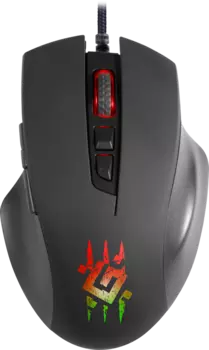 Мышь проводная Defender Wolverine GM-700L RGB, 12800dpi, оптическая светодиодная, USB, черный (52700)