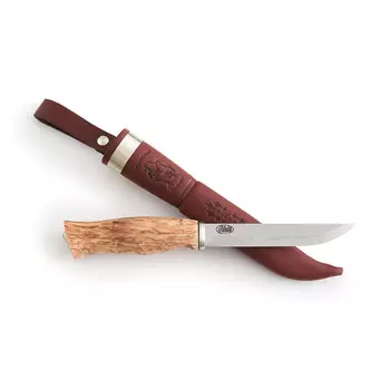 Нож Ahti Puukko Vaara 125, финская береза, сталь 12C27