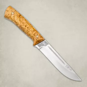 Нож АиР "Бекас ЦМ", сталь 100х13м, рукоять карельская береза