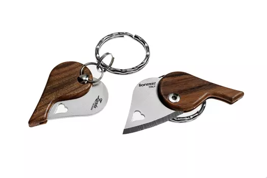 Нож-брелок LionSteel, сталь 440, Lion Beat Santos Wood Pendant, палисандр, L/LB ST