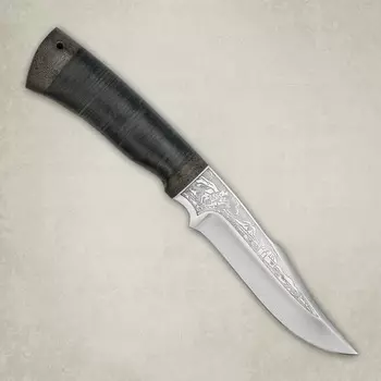 Нож АиР Хазар, сталь 110х18 М-ШД, рукоять кожа
