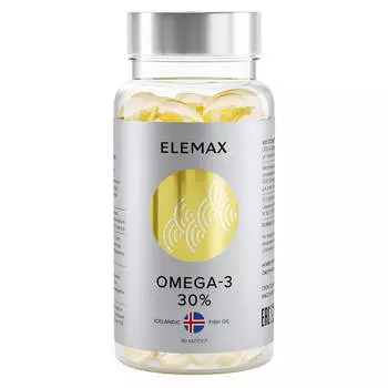 Омега-3 30%, 90 капсул, Elemax