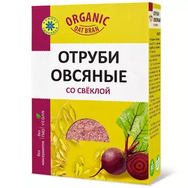 Отруби овсяные со свеклой, 200 г, Компас Здоровья
