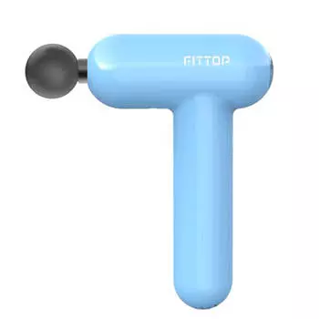 Перкуссионный массажер FITTOP SuperHit Mini, голубой, FITTOP