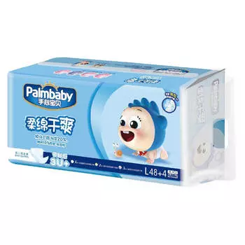 Подгузники, L (9-14 кг), 52 шт, Palmbaby