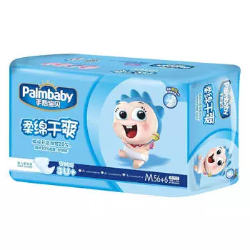 Подгузники, M (6-11 кг), 62 шт, Palmbaby