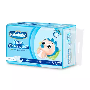 Подгузники, S (4-8 кг), 72 шт, Palmbaby
