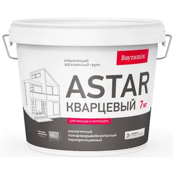 Кварц-грунт Bayramix Астар цвет белый 7 кг