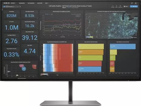 Монитор 27" HP G3 Z27q IPS, 2560x1440 (16:9), 340кд/м2, 5 мс, 178°/178°, HDMI, DisplayPort, USB-Hub, серебристый/черный (1C4Z7AA)