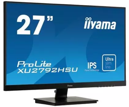 Монитор 27" Iiyama ProLite XU2792HSU-B1 IPS, 1920x1080 (16:9), 250кд/м2, 4мс, VGA, HDMI, DisplayPort, USB-Hub, черный (XU2792HSU-B1)
