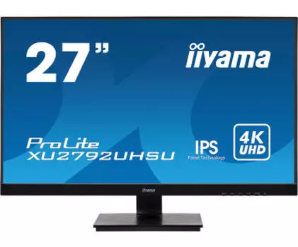 Монитор 27" Iiyama ProLite XU2792UHSU-B1 IPS, 3840x2160 (16:9), 300кд/м2, 4мс, DVI, HDMI, DisplayPort, USB-Hub, черный