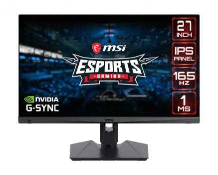Монитор 27" MSI Optix MAG274R2 IPS, 1920x1080 (16:9), 300кд/м2, 165Hz, 4мс, 178°/178°, G-SYNC Compatible, HDMI, DisplayPort, USB Type-C, USB-Hub, черный (9S6-3CA7BA-043)