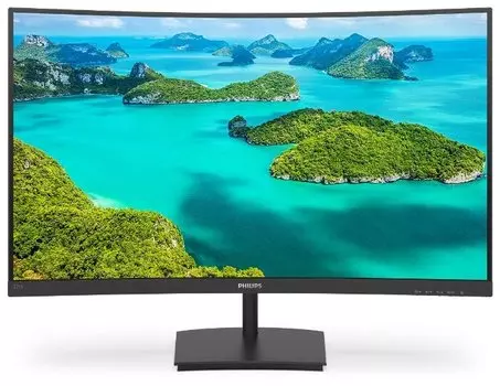 Монитор 27" Philips 271E1SCA VA, изогнутый, 1920x1080 (16:9), 250кд/м2, 4мс, 178°/178°, VGA, HDMI, черный (271E1SCA/00)