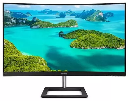 Монитор 27" Philips 272E1CA VA, Curved, 1920x1080 (16:9), 250кд/м2, 4мс, VGA, HDMI, DisplayPort, черный (272E1CA/(00/01))