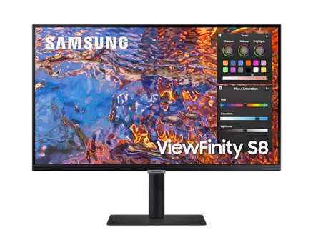 Монитор 27" Samsung S27B800PXI IPS, 3840x2160 (16:9), 320кд/м2, 5мс, 178°/178°, HDMI, DisplayPort, USB Type-C, USB-Hub, черный (LS27B800PXIXCI)