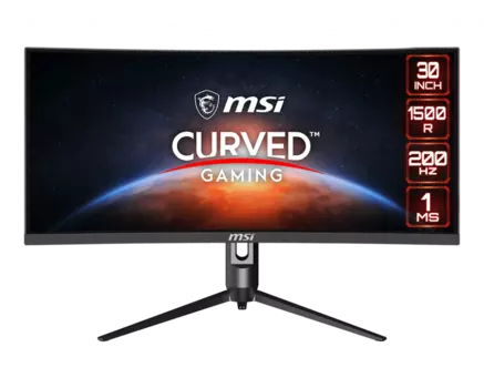 Монитор 29.5" MSI Optix MAG301CR2 VA, изогнутый, 2560x1080 (21:9), 300кд/м2, 200Hz, 1мс, 178°/178°, FreeSync, HDMI, DisplayPort, USB Type-C, USB-Hub, черный (9S6-3CB45H-023)
