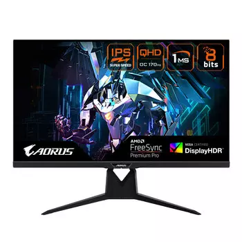 Монитор 31.5" Gigabyte Aorus FI32Q IPS, 2560x1440 (16:9), 350кд/м2, 165(170) Гц, 1мс, 178°/178°, Adaptive Sync, HDMI, DisplayPort, USB Type-C, USB-Hub, черный (20VM0-AFI32QBA-1EKR)
