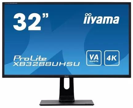 Монитор 31.5" Iiyama ProLite XB3288UHSU-B1 VA, 3840x2160 (16:9), 300кд/м2, 3мс, FreeSync, HDMI, DisplayPort, USB-Hub, черный