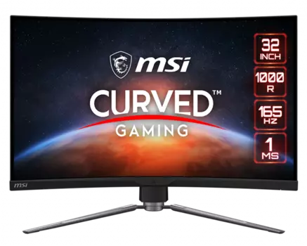 Монитор 31.5" MSI MPG ARTYMIS 323CQR VA, изогнутый, 2560x1440 (16:9), 400кд/м2, 165Hz, 1мс, 178°/178°, FreeSync Premium, HDMI, DisplayPort, USB Type-C, USB-Hub, черный (9S6-3DB15T-008)
