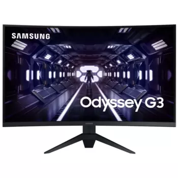 Монитор 32" Samsung Odyssey G3 C32G35TFQI VA, изогнутый, 1920x1080 (16:9), 300кд/м2, 165Hz, 5мс, 178°/178°, FreeSync Premium, HDMI, DisplayPort, черный (LC32G35TFQIXCI)