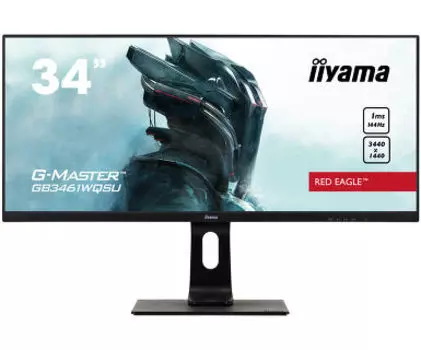 Монитор 34" Iiyama G-MASTER GB3461WQSU-B1 IPS, 3440x1440 (21:9), 350кд/м2, 144 Гц, 1мс, FreeSync, HDMI, DisplayPort, USB-Hub, черный