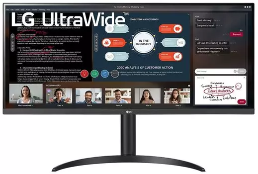 Монитор 34" LG 34WP550-B IPS, 2560x1080 (16:9), 250кд/м2, 5мс, 178°/178°, HDMI, черный