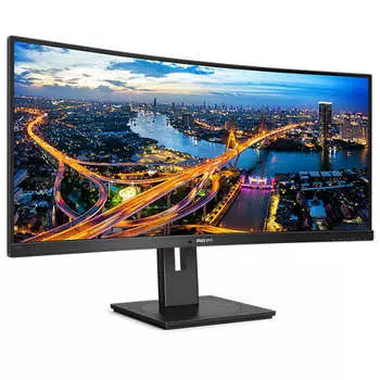 Монитор 34" Philips 346B1C VA, изогнутый, 3440x1440 (21:9), 300кд/м2, 100 Гц, 5мс, Adaptive-Sync, HDMI, DisplayPort, USB Type-C, черный