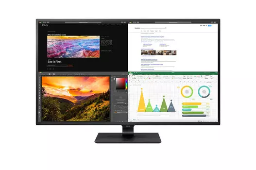 Монитор 42.5" LG 43UN700-B IPS, 3840x2160 (16:9), 400кд/м2, 8мс, 178°/178°, HDMI, DisplayPort, USB Type-C, USB-Hub, черный (43UN700-B.ARUZ)