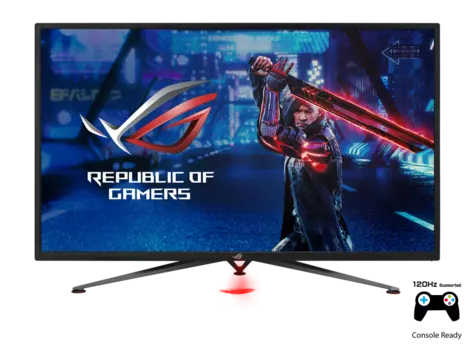 Монитор 43" ASUS ROG STRIX XG438QR VA, 3840x2160 (16:9), 450кд/м2, 120Hz, 4мс, 178°/178°, FreeSync Premium, HDMI, DisplayPort, USB-Hub, черный (90LM04U0-B02170)