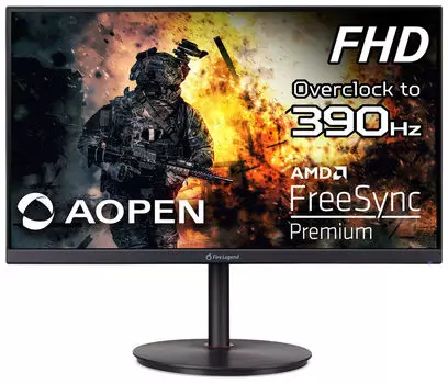 Монитор 24.5" AOpen 25XV2QFbmiiprx IPS, 1920x1080 (16:9), 400кд/м2, 390Hz, 1мс, 178°/178°, FreeSync Premium, HDMI, DisplayPort, черный (UM.KX2EE.F05)
