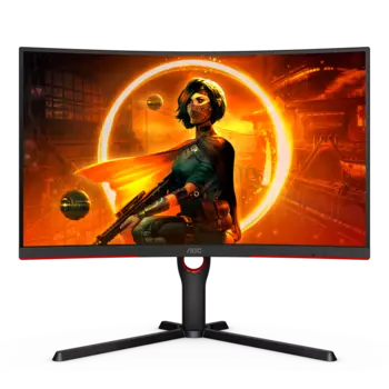 Монитор 27" AOC C27G3U VA, изогнутый, 1920x1080 (16:9), 250кд/м2, 165Hz, 1мс, 178°/178°, FreeSync Premium, HDMI, DisplayPort, черный (C27G3U)