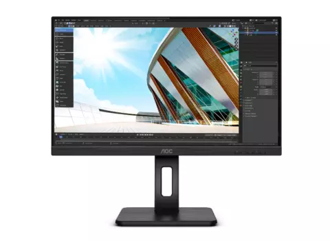 Монитор 27" AOC U27P2 IPS, 3840x2160 (16:9), 350кд/м2, 4мс, HDMI, DisplayPort, USB-Hub, черный