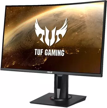 Монитор 27" ASUS TUF Gaming VG27VQ VA, изогнутый, 1920x1080 (16:9), 400кд/м2, 165 Гц, 1мс, FreeSync, DVI, HDMI, DisplayPort, черный (90LM0510-B01E70)