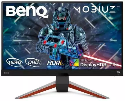 Монитор 27" BenQ Mobiuz EX2710Q IPS, 2560x1440 (16:9), 400кд/м2, 165Hz, 2мс, 178°/178°, FreeSync, HDMI, DisplayPort, USB-Hub, серый (9H.LK4LA.TBE)